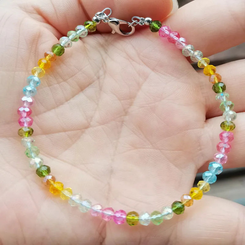 Pulsera de capas con cuentas de ópalo, piedra natal de octubre, labradorita, latón labradorita, destellos azules