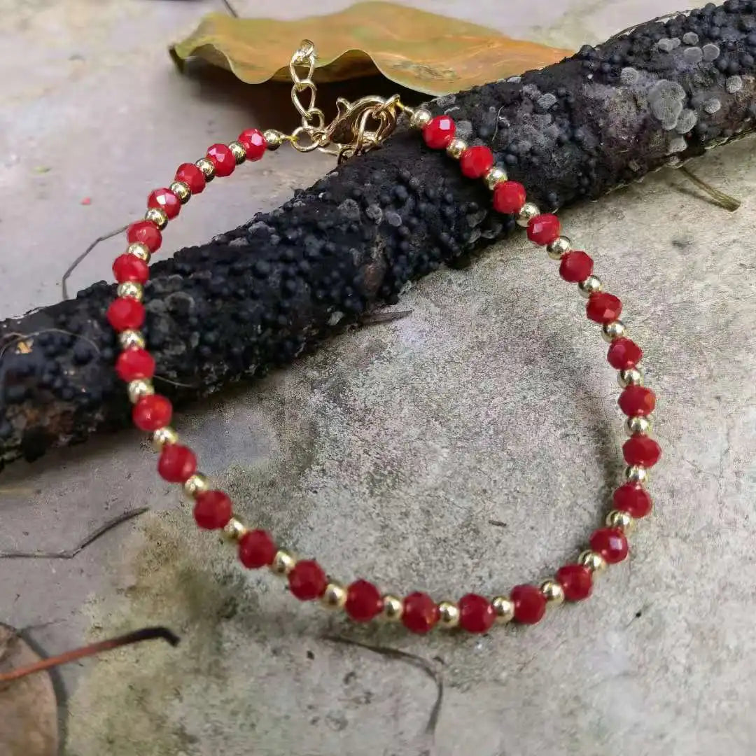 Pulsera de capas con cuentas de ópalo, piedra natal de octubre, labradorita, latón labradorita, destellos azules