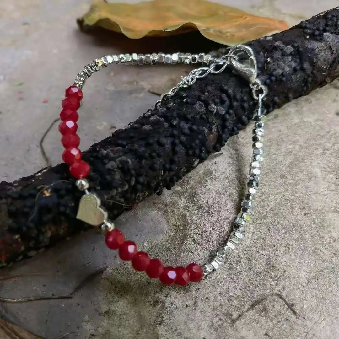 Pulsera de capas con cuentas de ópalo, piedra natal de octubre, labradorita, latón labradorita, destellos azules
